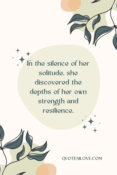 She Is Alone Quotes ()