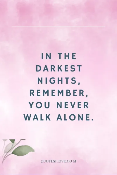 You Never Walk Alone Quotes You Never Walk Alone Quotes