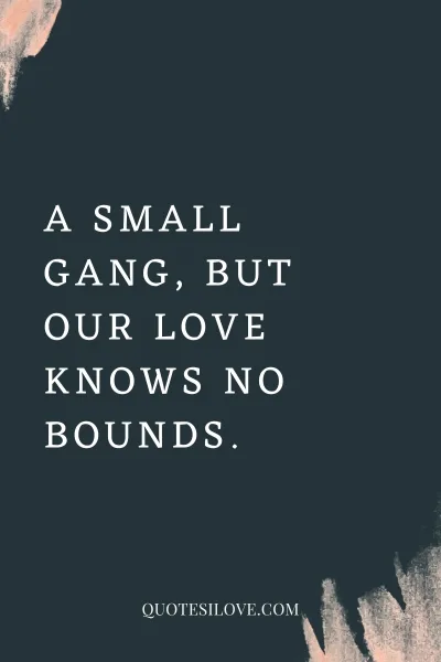 We Are Like a Small Gang Quotes () We Are Like a Small Gang Quotes ()