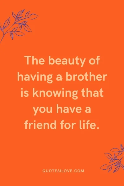 Your Brother Is Your First Male Friend Quotes ()